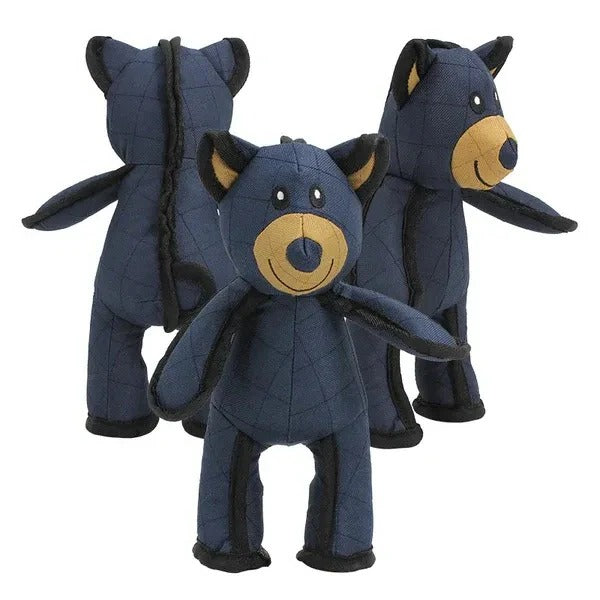 Dog Toy Bear with Squeaker and Nylon Rubber Construction, 8x10 Inches