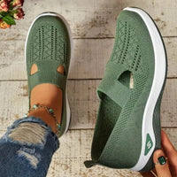 Womens Mesh Sneakers with Cushioned Insole and Low Heel Base in Eight Colors
