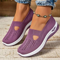 Womens Mesh Sneakers with Cushioned Insole and Low Heel Base in Eight Colors