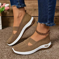 Womens Mesh Sneakers with Cushioned Insole and Low Heel Base in Eight Colors