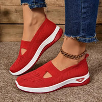 Womens Mesh Sneakers with Cushioned Insole and Low Heel Base in Eight Colors