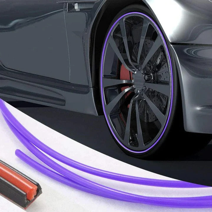 Wheel Rim Edge Protector Strip with Adhesive Booster, 8 Meter Roll