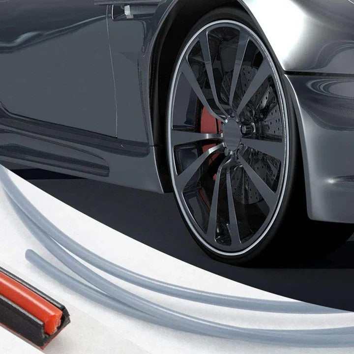 Wheel Rim Edge Protector Strip with Adhesive Booster, 8 Meter Roll
