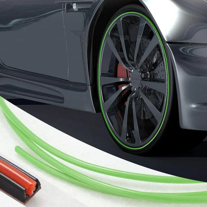Wheel Rim Edge Protector Strip with Adhesive Booster, 8 Meter Roll