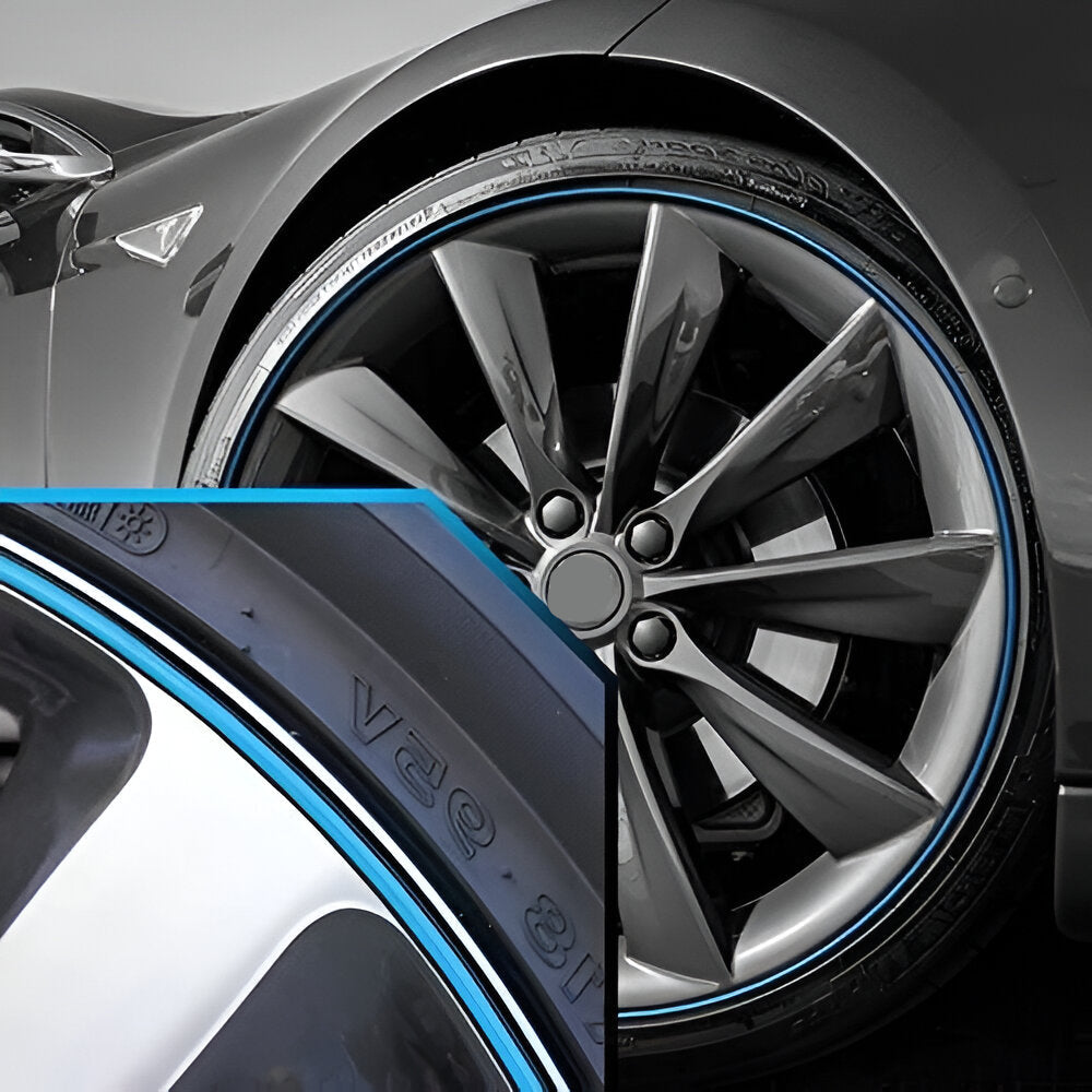 Wheel Rim Edge Protector Strip with Adhesive Booster, 8 Meter Roll