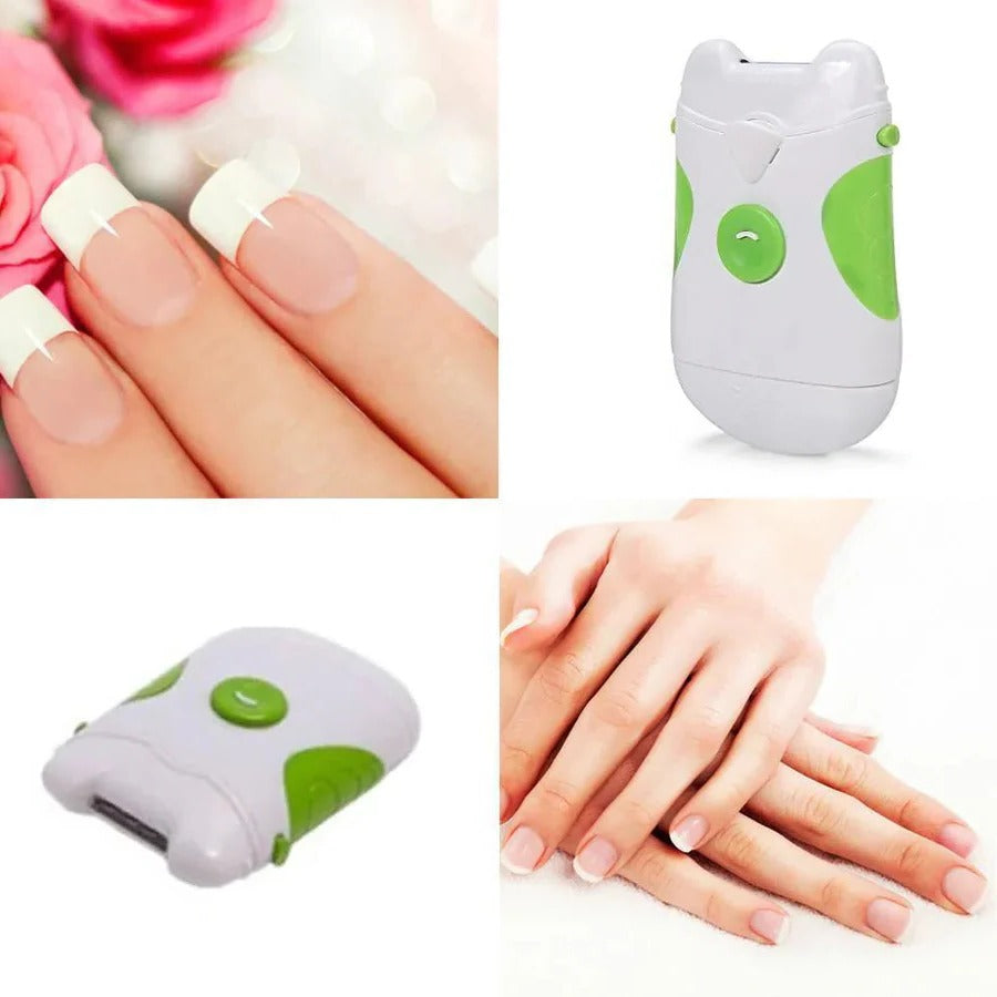 Electric Nail Clipper with LED Light and Rotating Blade for Fingernails and Toenails