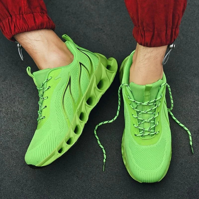 Men's Walking Shoes with Molded Arch Support and Slip-Resistant Sole, Wide Toe Box