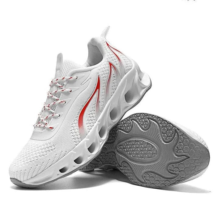 Men's Walking Shoes with Molded Arch Support and Slip-Resistant Sole, Wide Toe Box