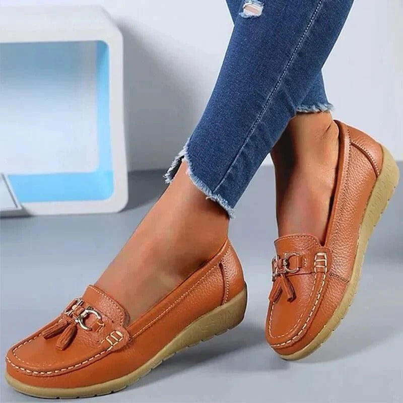 Women's Loafer Slip-Ons with Arch Support Footbed and Ventilated Upper