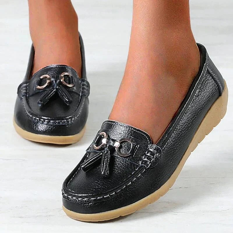 Women's Loafer Slip-Ons with Arch Support Footbed and Ventilated Upper
