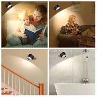 Rechargeable Wall Lamp with Magnetic Ball Rotation and Touch Control, Three Color Temperatures