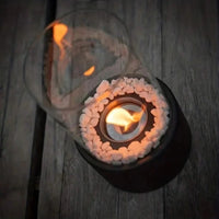 Portable Tabletop Fireplace with Real Ethanol Flames and Included Snuffer