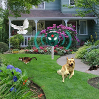 Ultrasonic Animal Repeller Solar Powered 360 Degree Coverage