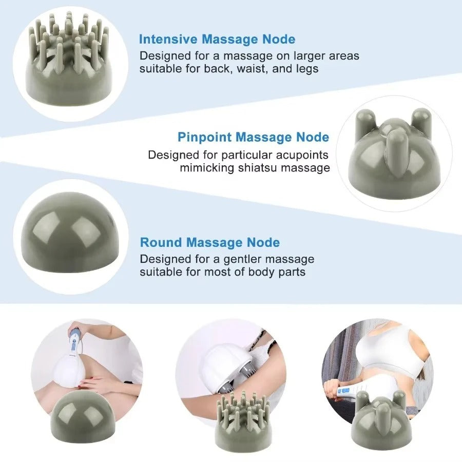 Handheld Percussion Massager with Dual Vibration Motors and Adjustable Speed Settings