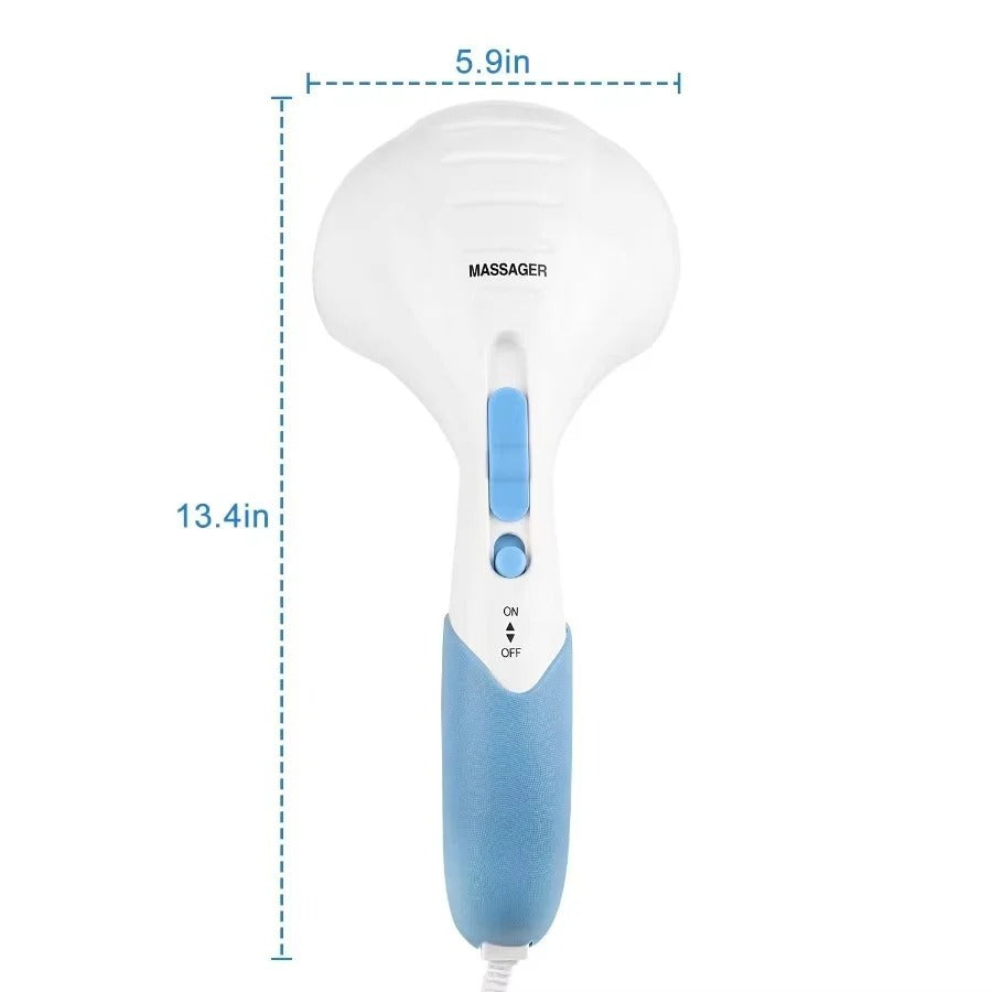 Handheld Percussion Massager with Dual Vibration Motors and Adjustable Speed Settings