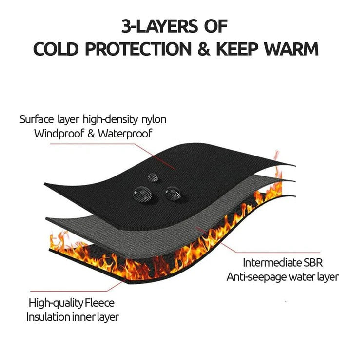 Unisex Fleece Lined Winter Gloves with Raised Grip Palm for Outdoor Sports