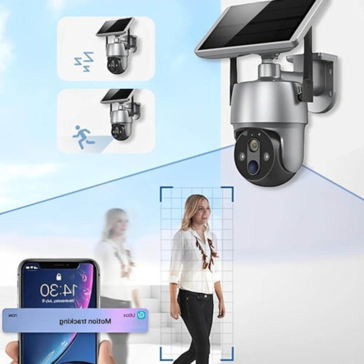 Solar-Powered Outdoor Surveillance Camera