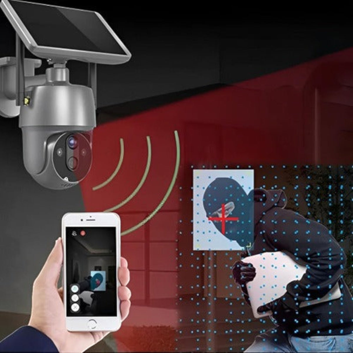 Solar-Powered Outdoor Surveillance Camera