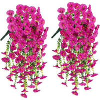 UV Resistant Artificial Morning Glory Hanging Decor