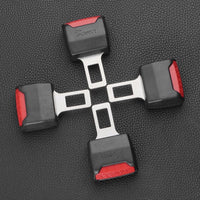 Two-Piece Seat Belt Clip Extender for Vehicle Use