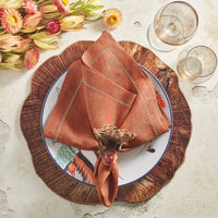Thanksgiving Turkey Napkin Rings with Natural Feathers, Set of 4