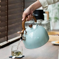 Stovetop Kettle with Automatic Whistle Alert and Even Heat Base for All Cooktops