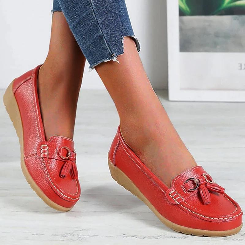 Women's Loafer Slip-Ons with Arch Support Footbed and Ventilated Upper