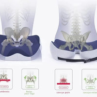 Seat Cushion with Adjustable Memory Foam for Sit Bone Relief