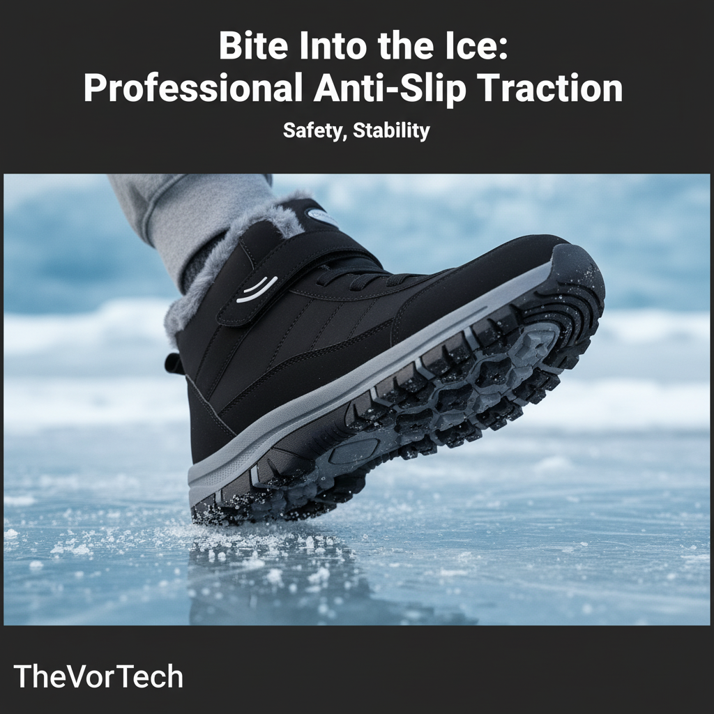 Waterproof Slip-On Snow Boots with Deep Tread Outsole and Plush Lining