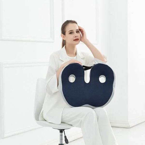 Seat Cushion with Adjustable Memory Foam for Sit Bone Relief