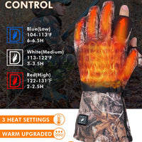 Heated Vest and Glove Set with Eight Carbon Fiber Zones and Flip Fingertips for Hunting