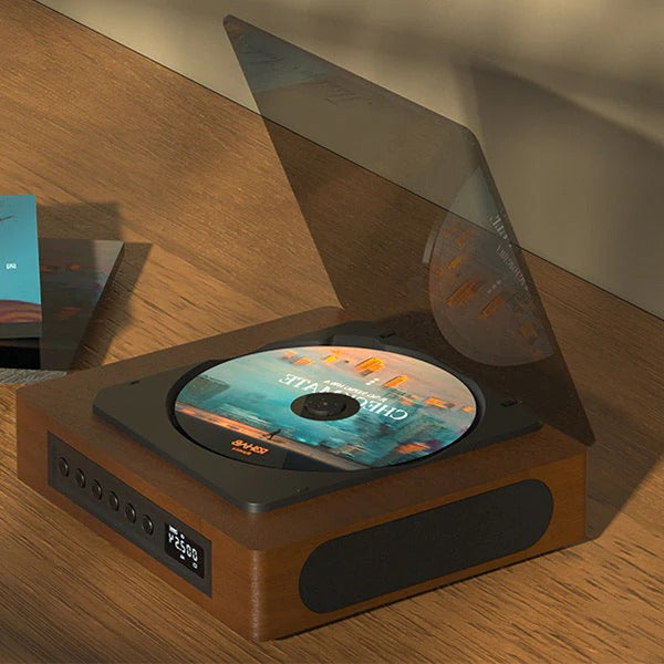 CD Player With Bluetooth Retro Design And Type C Port