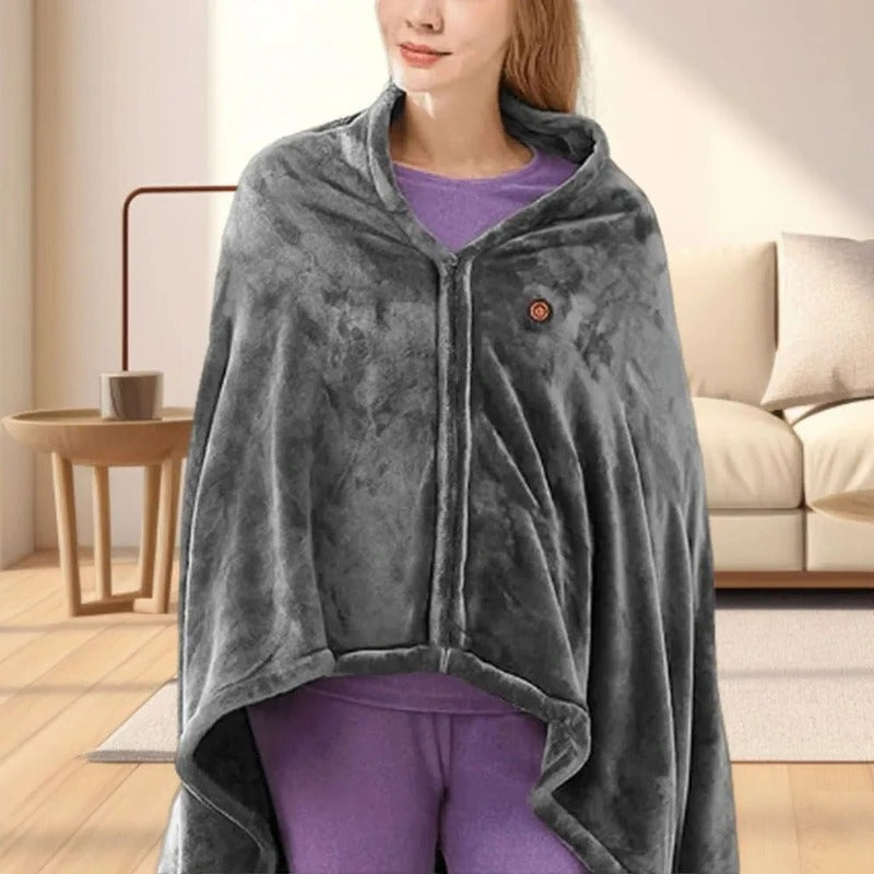 Heated Blanket with Three Temperature Settings and Power Bank Compatibility, 59x31.5 Inches
