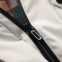 Men's Outdoor Jacket with Removable Hood and Breathable Membrane, Zippered Pockets