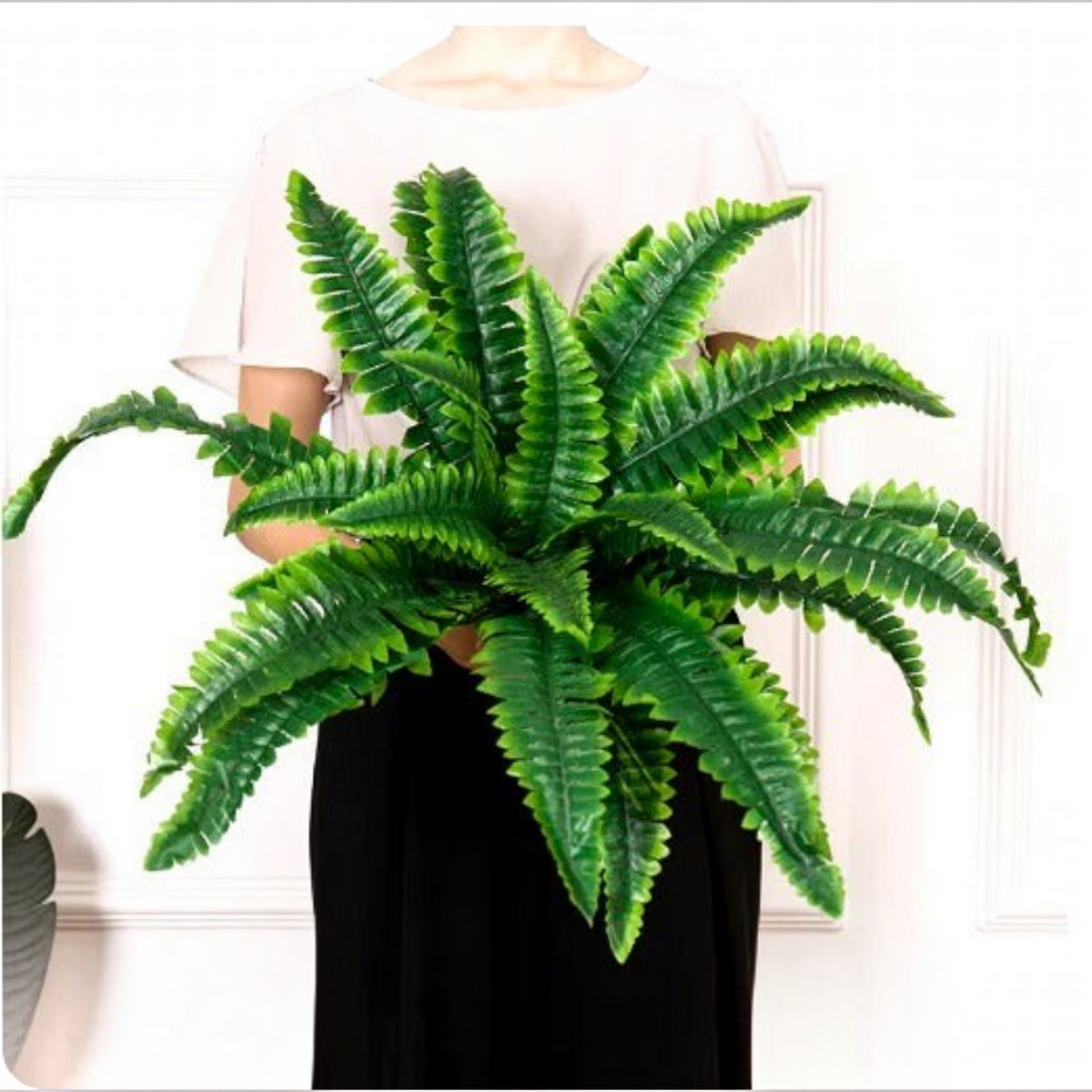 UV Resistant Lifelike Artificial Boston Fern For Outdoors