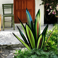 Decorative Plant Sculpture Featuring Agave Americana In Metal