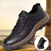 Men's Lace-Up Work Shoes with Built-In Arch Support and Slip-Resistant Sole