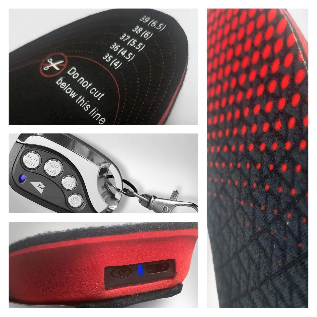 Rechargeable Heated Insoles with Three Temperature Settings and 10-Hour Runtime
