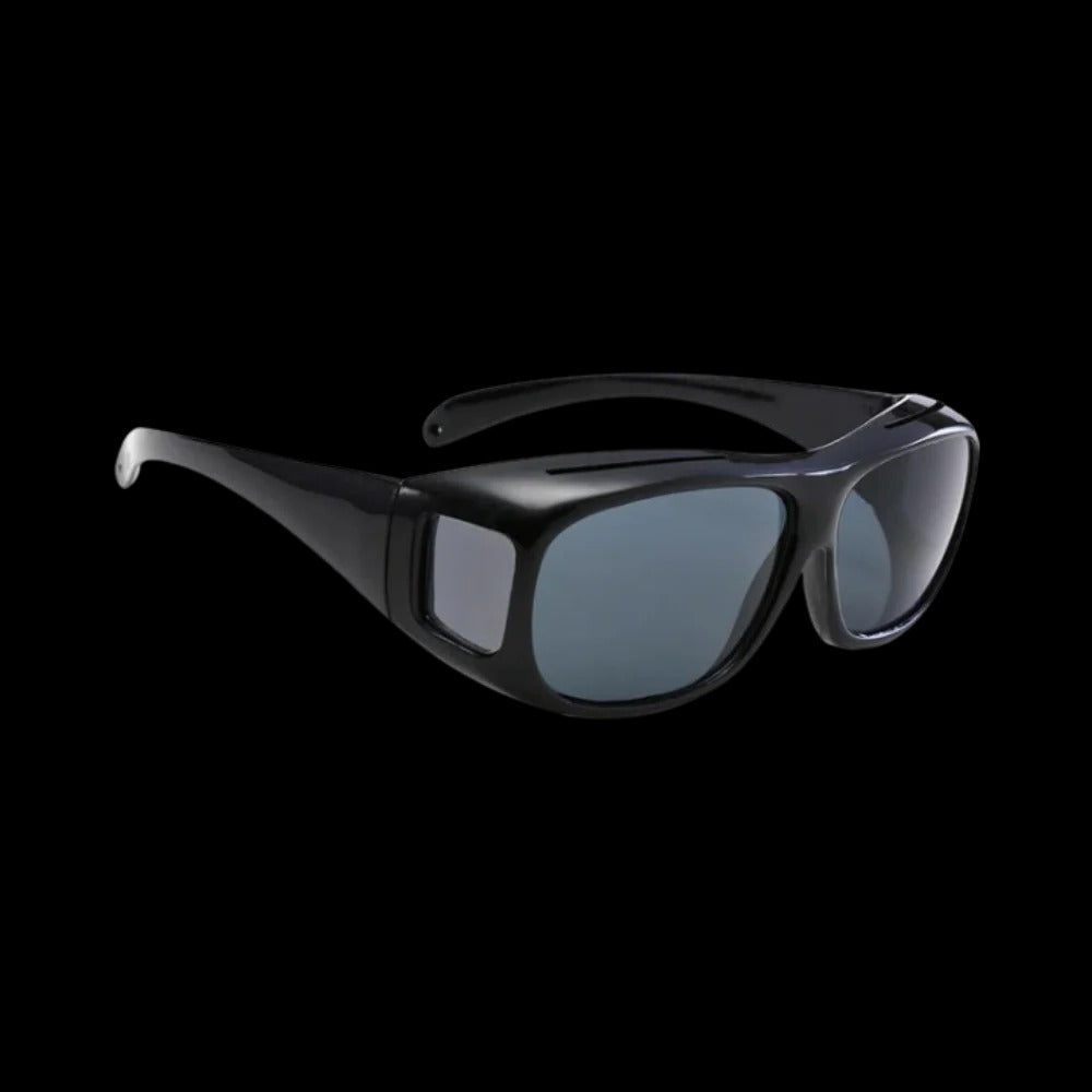 Fit-Over Night Driving Glasses with Polarized Resin Lenses and Side Panels