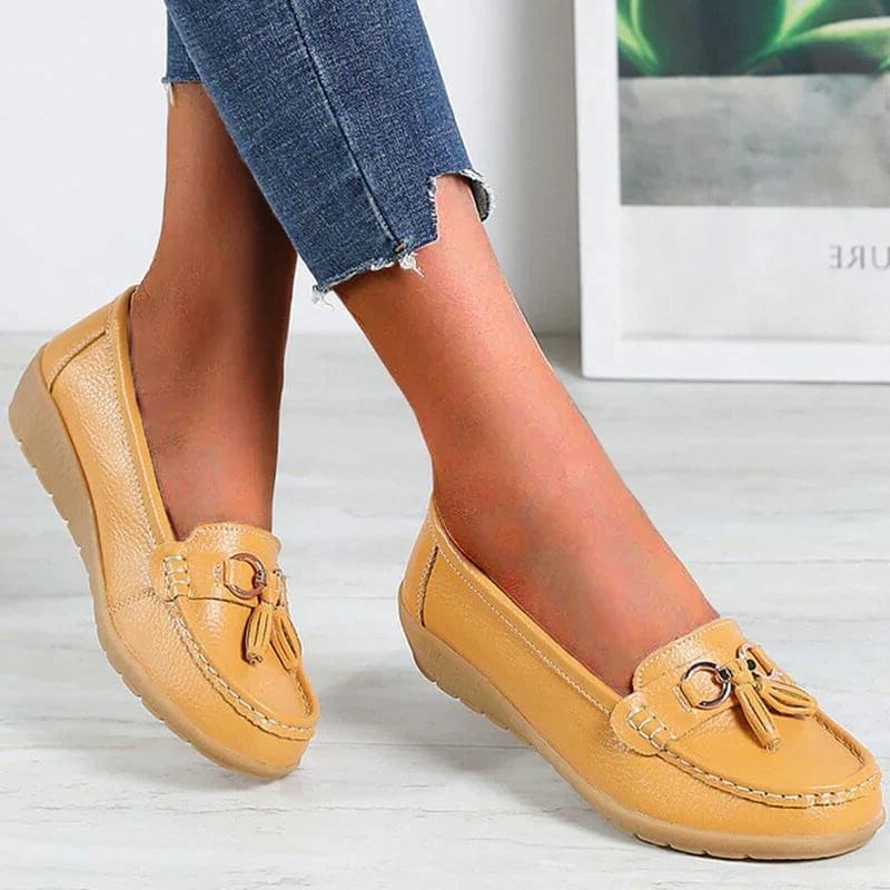 Women's Loafer Slip-Ons with Arch Support Footbed and Ventilated Upper