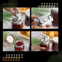 Adjustable Jar and Bottle Opener for Lids from 0.98 to 3.74 Inches Across with a Non Slip Grip