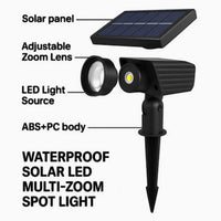 Solar LED Multi-Zoom Spot Light