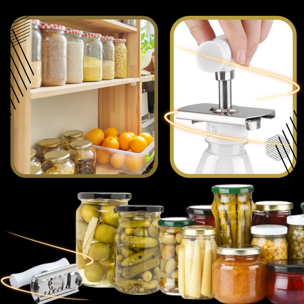 Adjustable Jar and Bottle Opener for Lids from 0.98 to 3.74 Inches Across with a Non Slip Grip