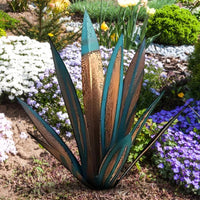 Decorative Plant Sculpture Featuring Agave Americana In Metal