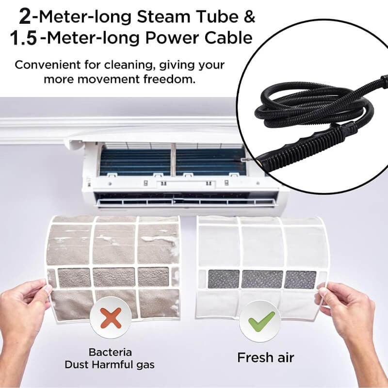 Steam Cleaner With 2500W High Pressure And Gloves