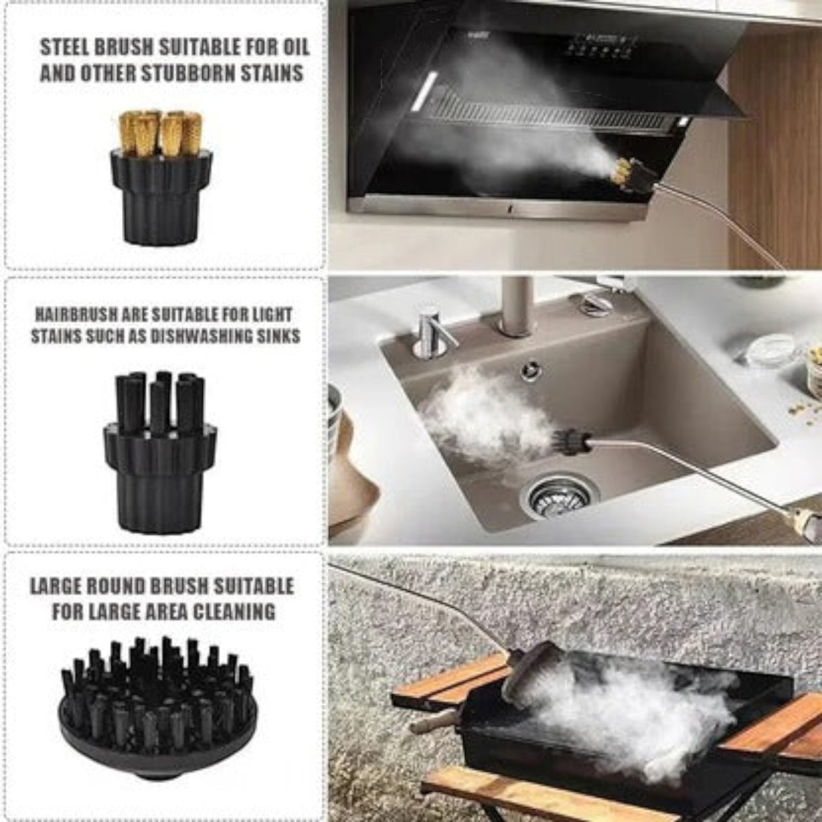 Steam Cleaning Tool With High Pressure Output For Surfaces