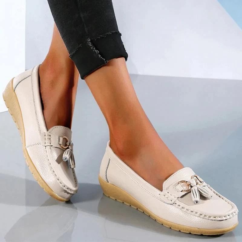 Women's Loafer Slip-Ons with Arch Support Footbed and Ventilated Upper
