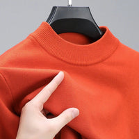 Pullover Knit Sweater with Hem Detail for Men