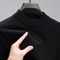 Pullover Knit Sweater with Hem Detail for Men