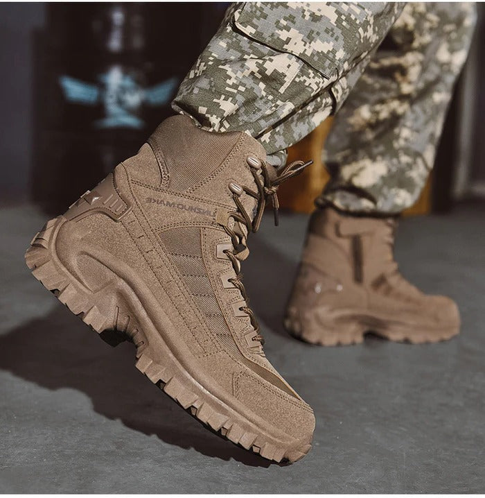 Winter Tactical Boots with Anti-Slip Tread and Ankle Support